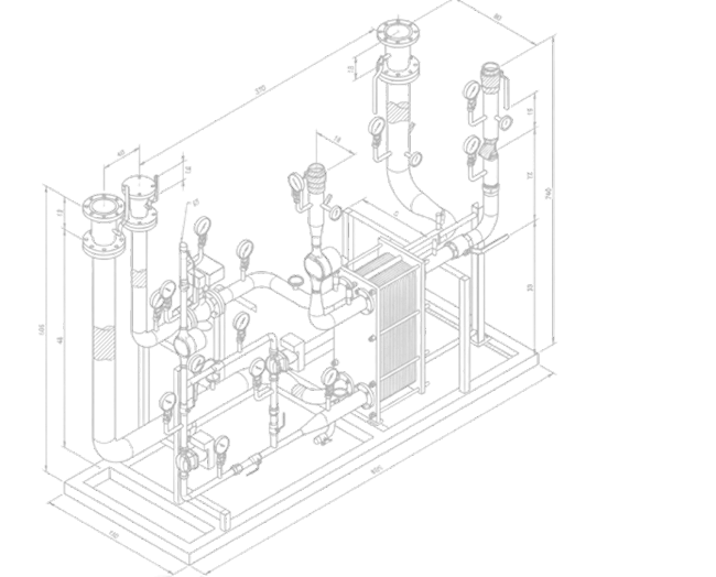 Узел ГВС двухступенчиатая схема схематично